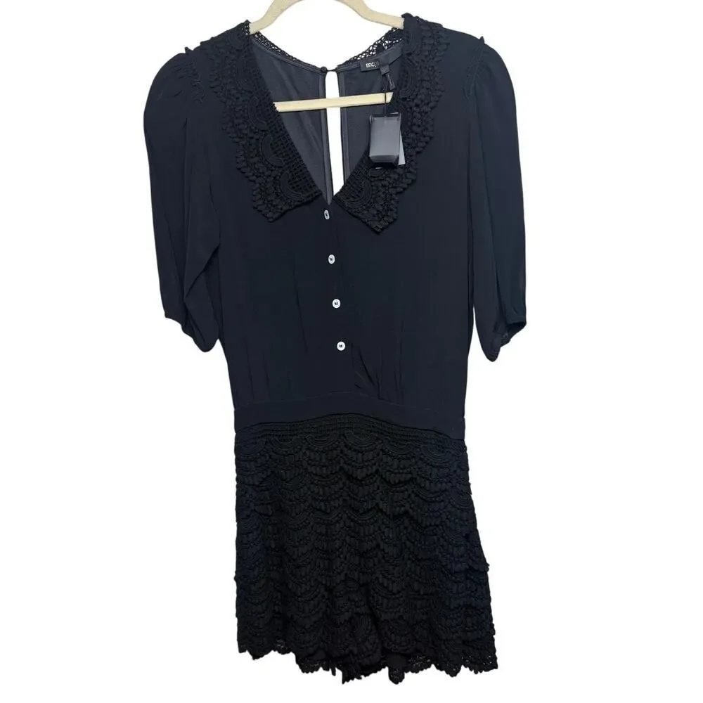 Maje Black Lace Jumpsuit - Picture 3 of 7